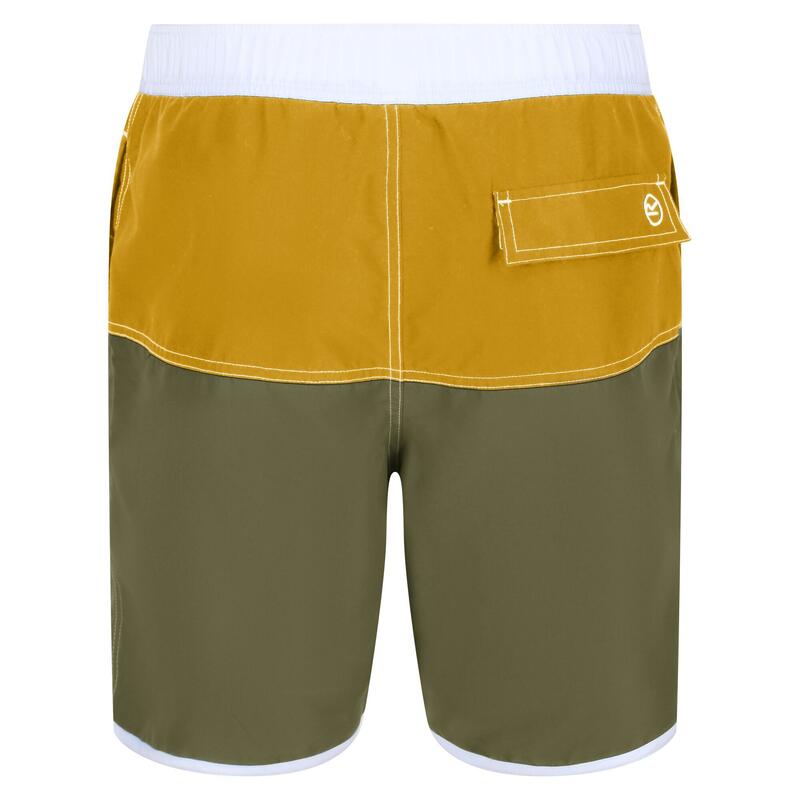 Short de bain BENICIO Homme (Vert kaki / Jaune)