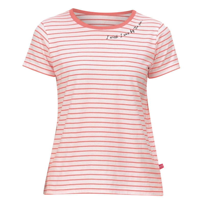 Camiseta Odalis de Rayas para Mujer Rosa Neón