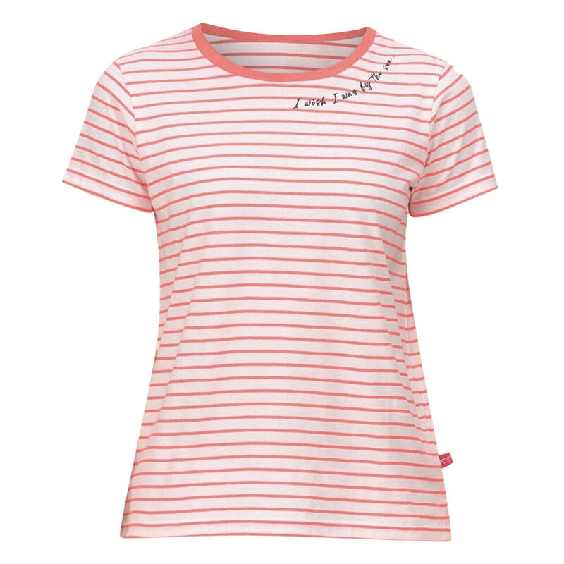 Dames Odalis Stripe Tshirt (Neonroze)