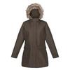 Dames Sabinka parka met bontrand (Donkere Khaki)