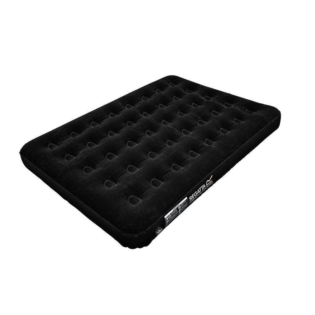 Great Outdoors Flock Inflatable Double Airbed (Black)