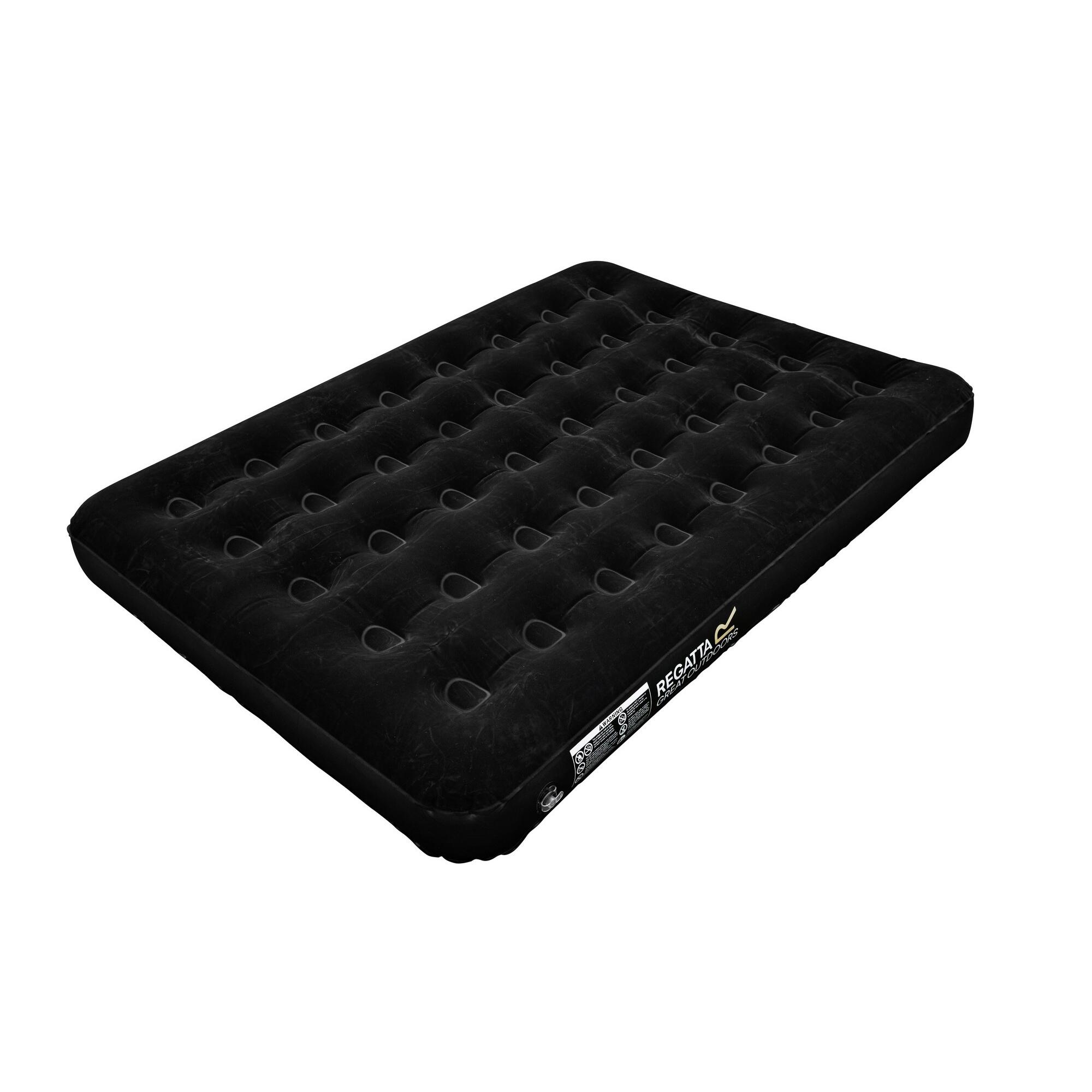 REGATTA Great Outdoors Flock Inflatable Double Airbed (Black)