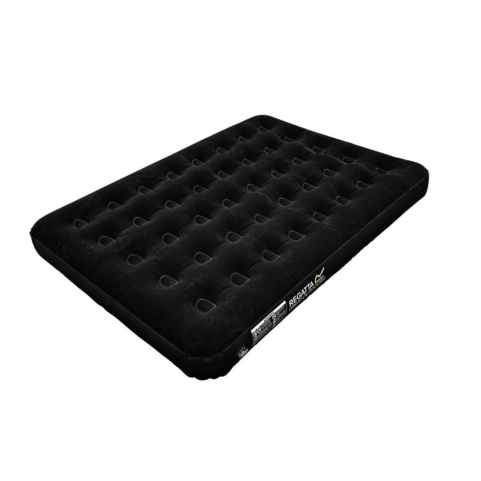 Great Outdoors Flock Inflatable Double Airbed (Black) REGATTA Decathlon