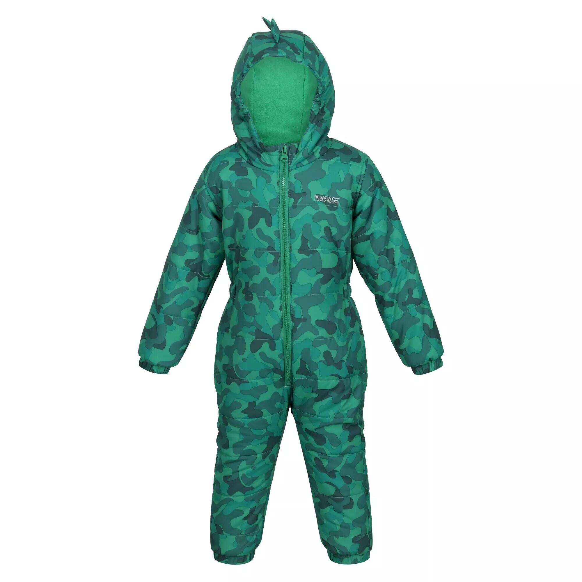 Childrens/Kids Penrose Camo Puddle Suit (Jellybean Green) 1/5