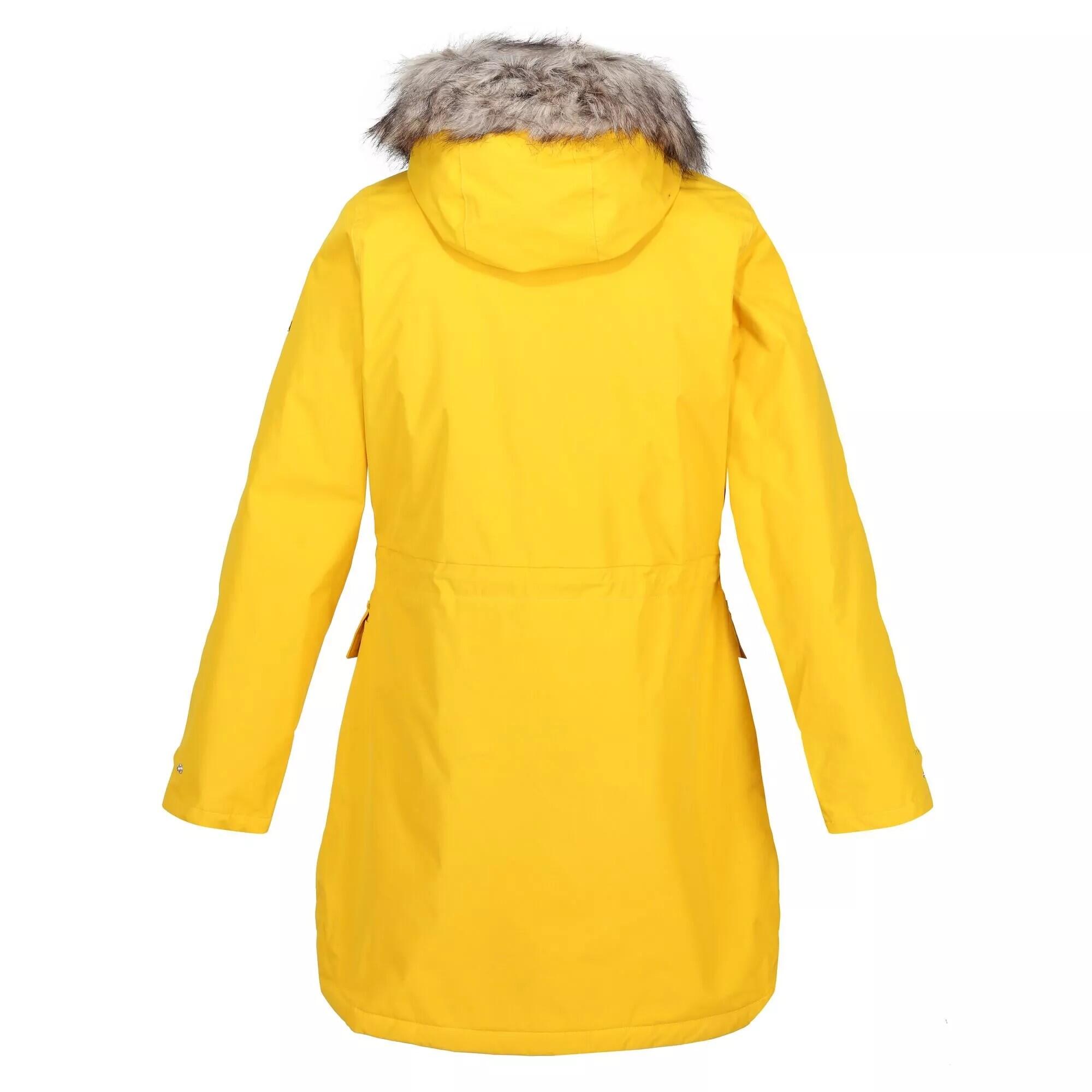 Womens/Ladies Sabinka Faux Fur Trim Parka (Sunset) 2/5