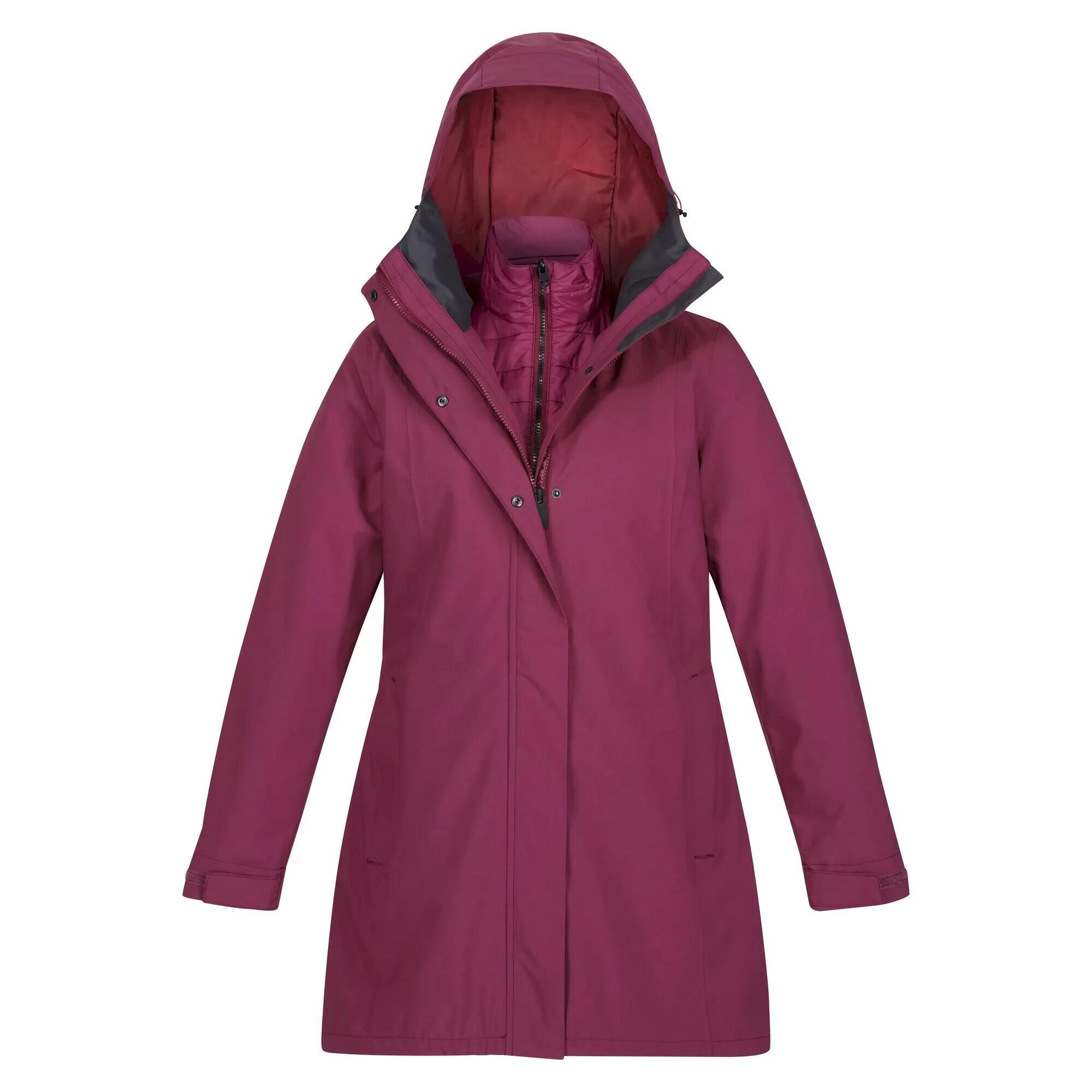 Womens/Ladies Denbury III 2 In 1 Waterproof Jacket (Amaranth Haze) 1/5