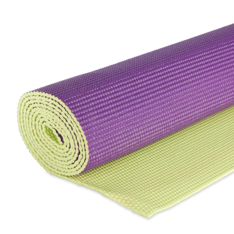 Gaiam 2-Color Yoga Mat - 4 mm - Grape Cluster