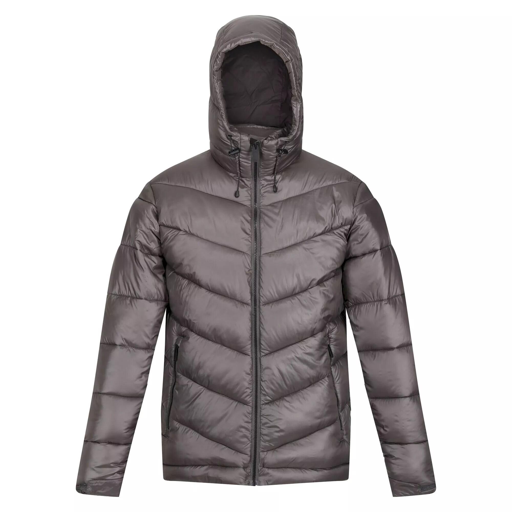 REGATTA Mens Toploft II Hooded Padded Jacket (Dark Grey)