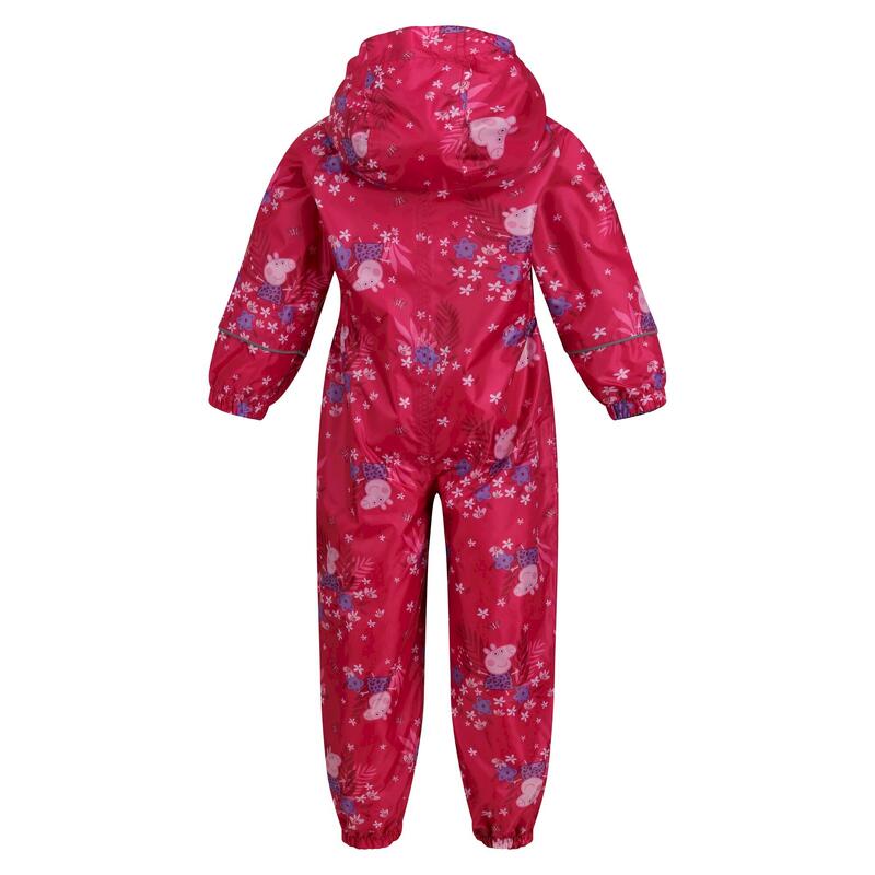 Traje Impermeable Pobble de Peppa Pig Floral para Niños/Niñas Rosa Fusión