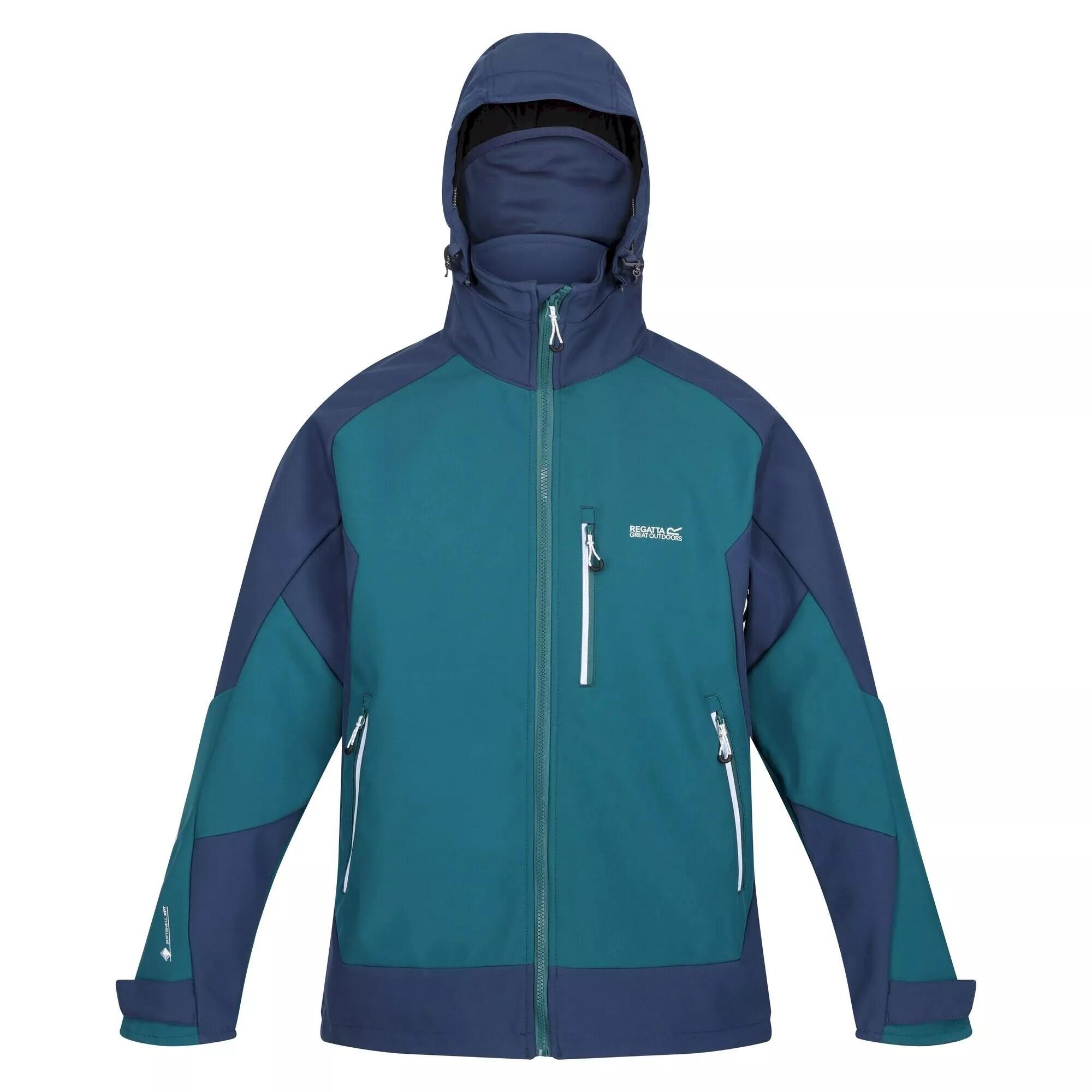 HEWITTS Men's softshell jacket (Teal / Admiral blue)