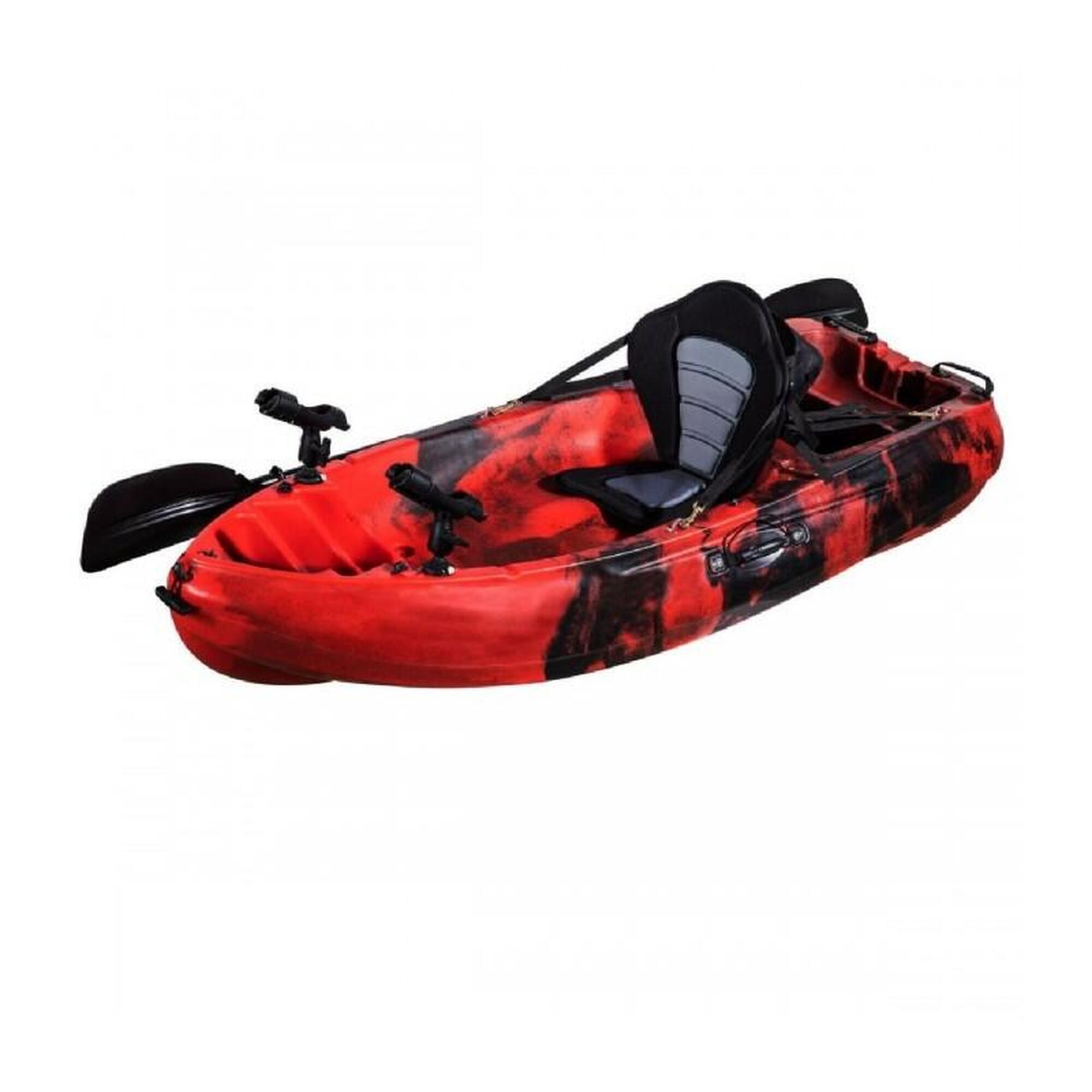 KOL OUTDOOR Caiaque de pesca em pântanos Ripper - Vermelho 200x88cm