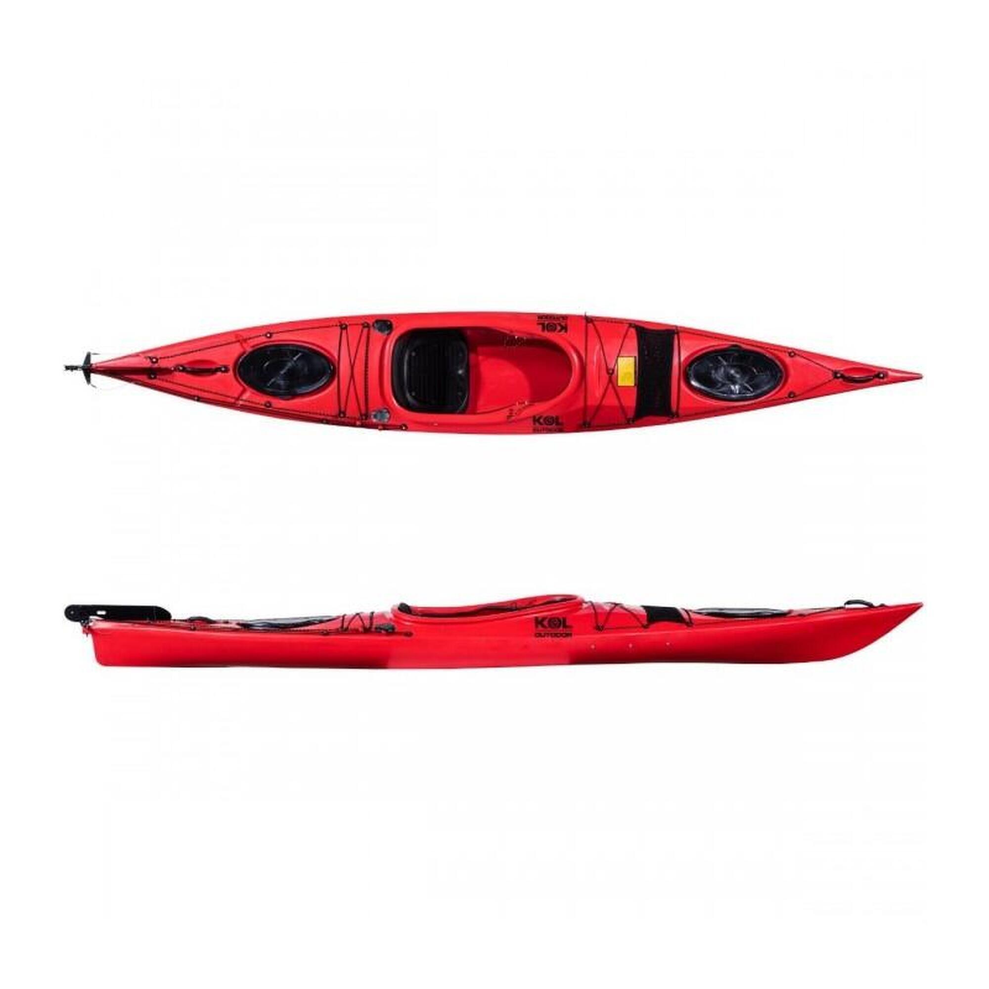 Kayak de mar y travesías Wind 420 - Rojo - 420 x 64 cm 2/5