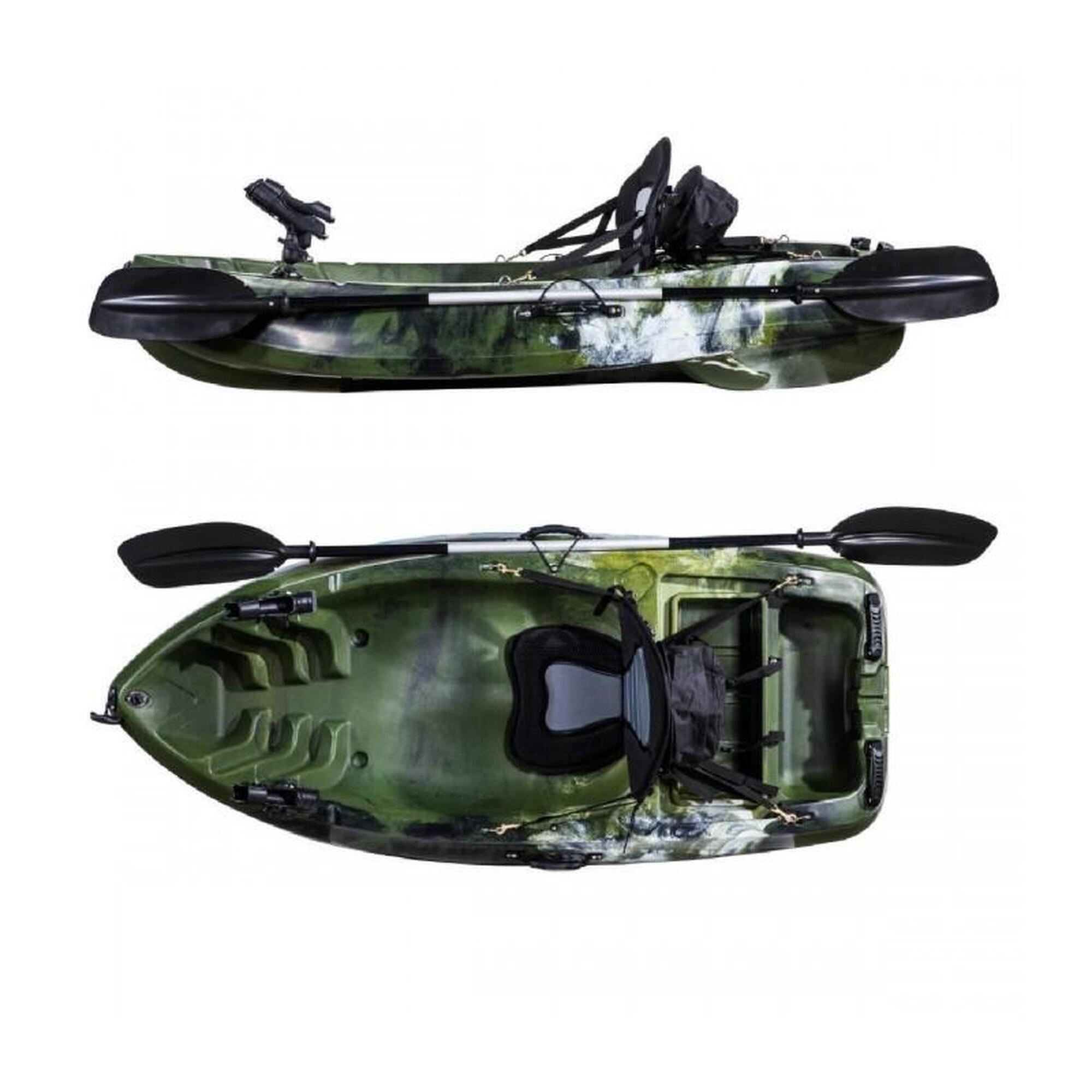 Angelkajak Ripper 200x88 cm Camo Grün - Kompakt & stabil für Fluss & See 2/4