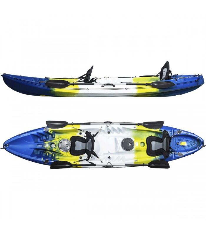 Kayak de pesca doble Oceanus R Azul Amarillo Blanco (372 x 86cm) 2/3