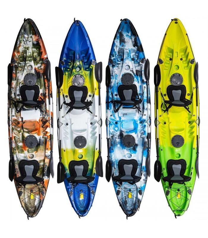 Kayak de pesca doble Oceanus R Verde Amarillo (372 x 86cm) 3/3