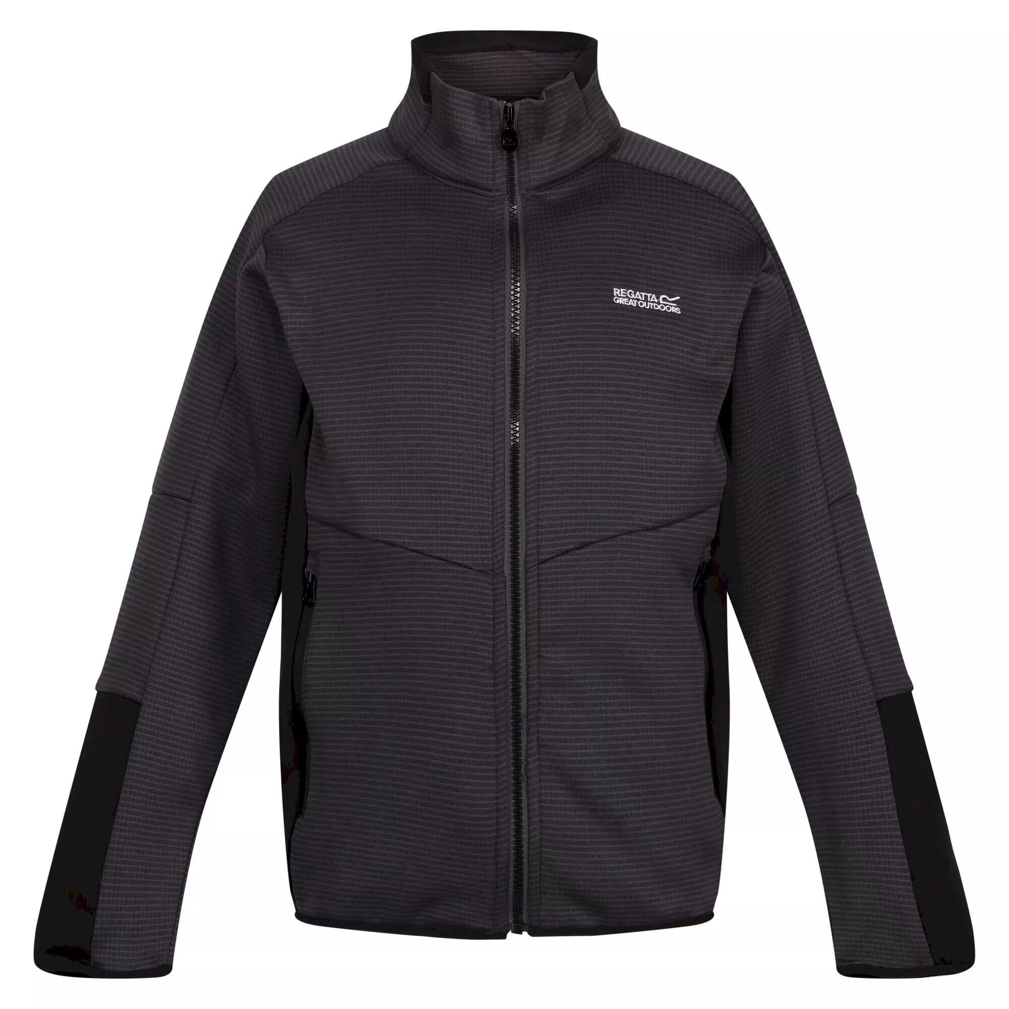 REGATTA Childrens/Kids Highton III Full Zip Fleece Jacket (Dark Grey/Black)