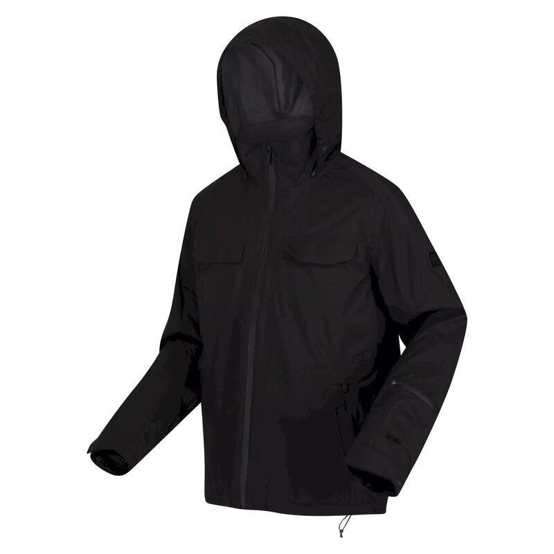 "Britely" Jacke, wasserfest 3 in 1 für Herren Schwarz