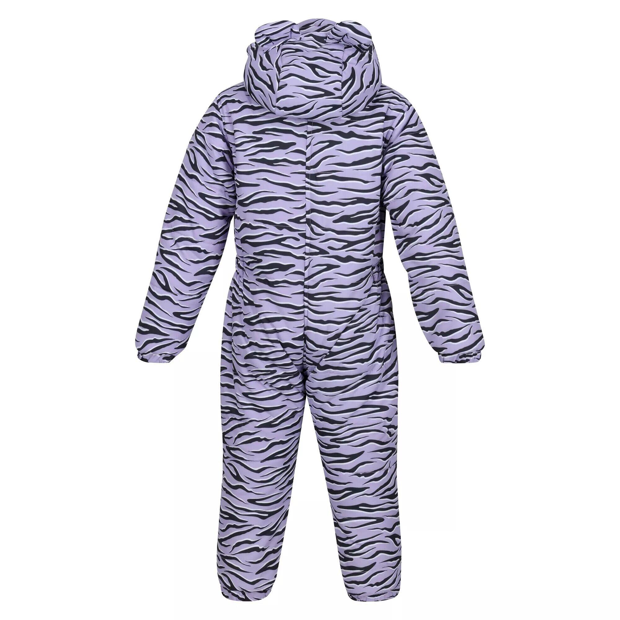 Childrens/Kids Penrose Zebra Print Puddle Suit (Pansy) 2/3