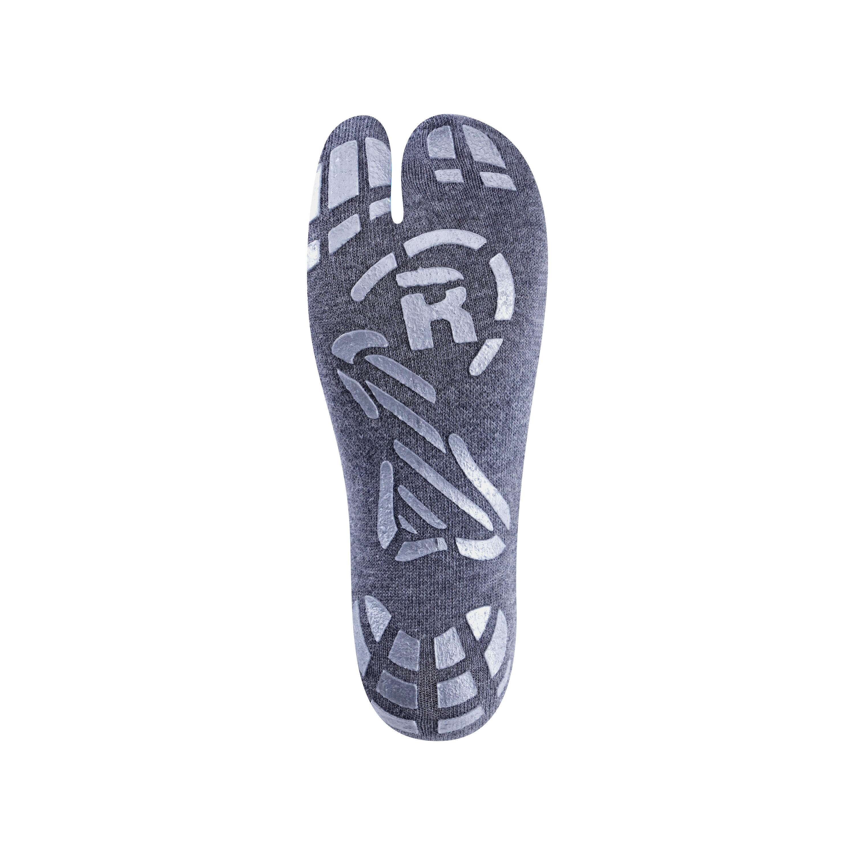 yogasokken 1 vinger volwassenen voor gym Antislip grijs heather zilver 4/5