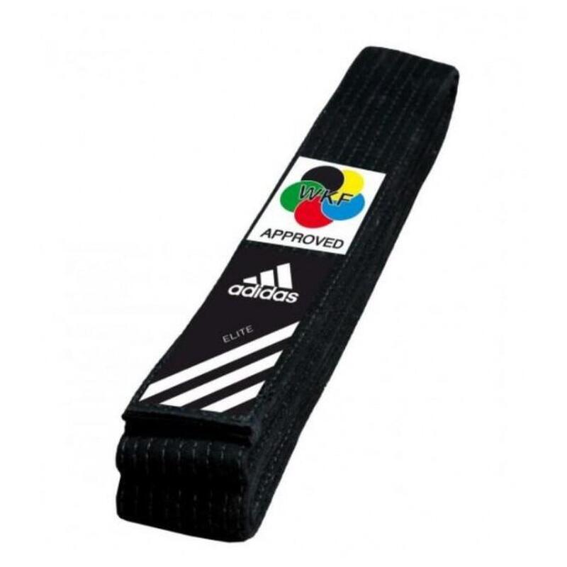 Cintura karate Elite Adidas nera OMOLOGATA WKF
