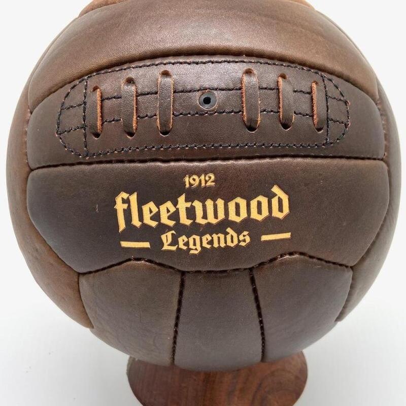 Bola de futebol de couro vintage Fleetwood Legends