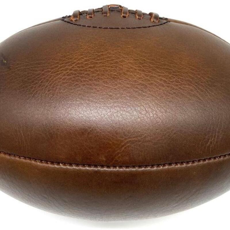 Bola de rugby de couro vintage Fleetwood Legends