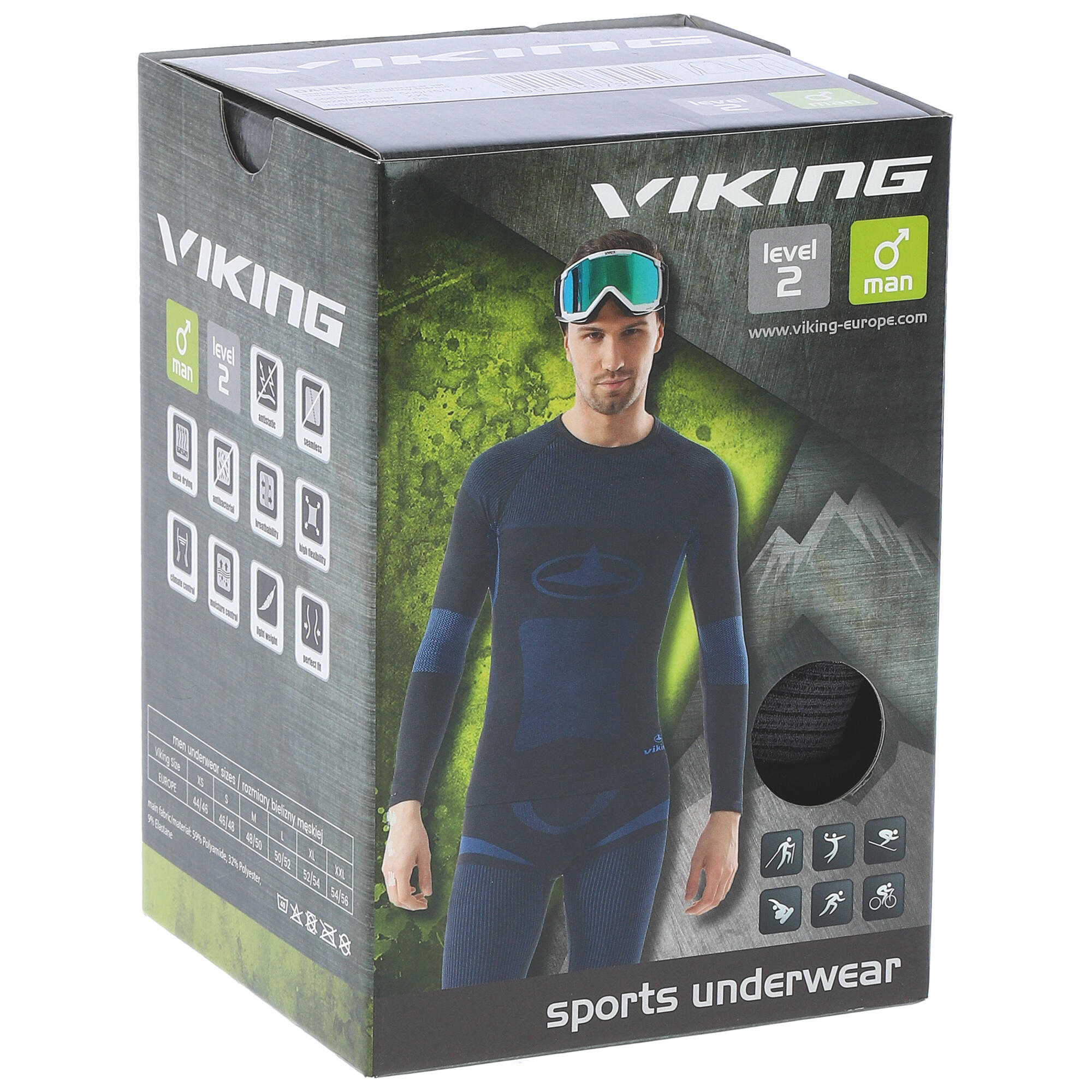 Hombre Viking Ropa interior térmica Dante Poliéster Secado Rápido Térmico 3/7
