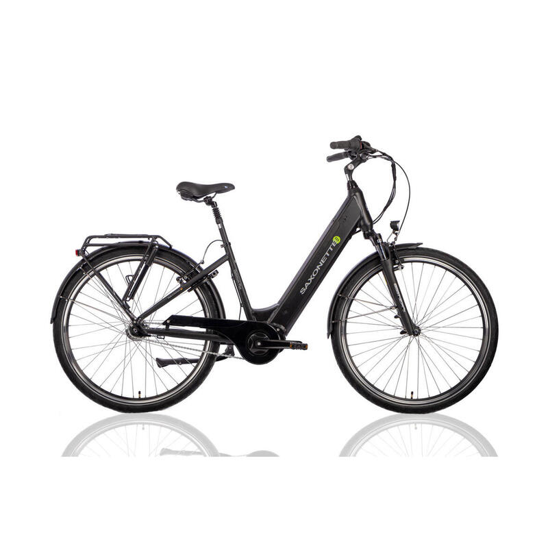 Elektrisches Damenfahrrad, Optimum Plus, Mittelmotor, Nxs 7, mattschwarz