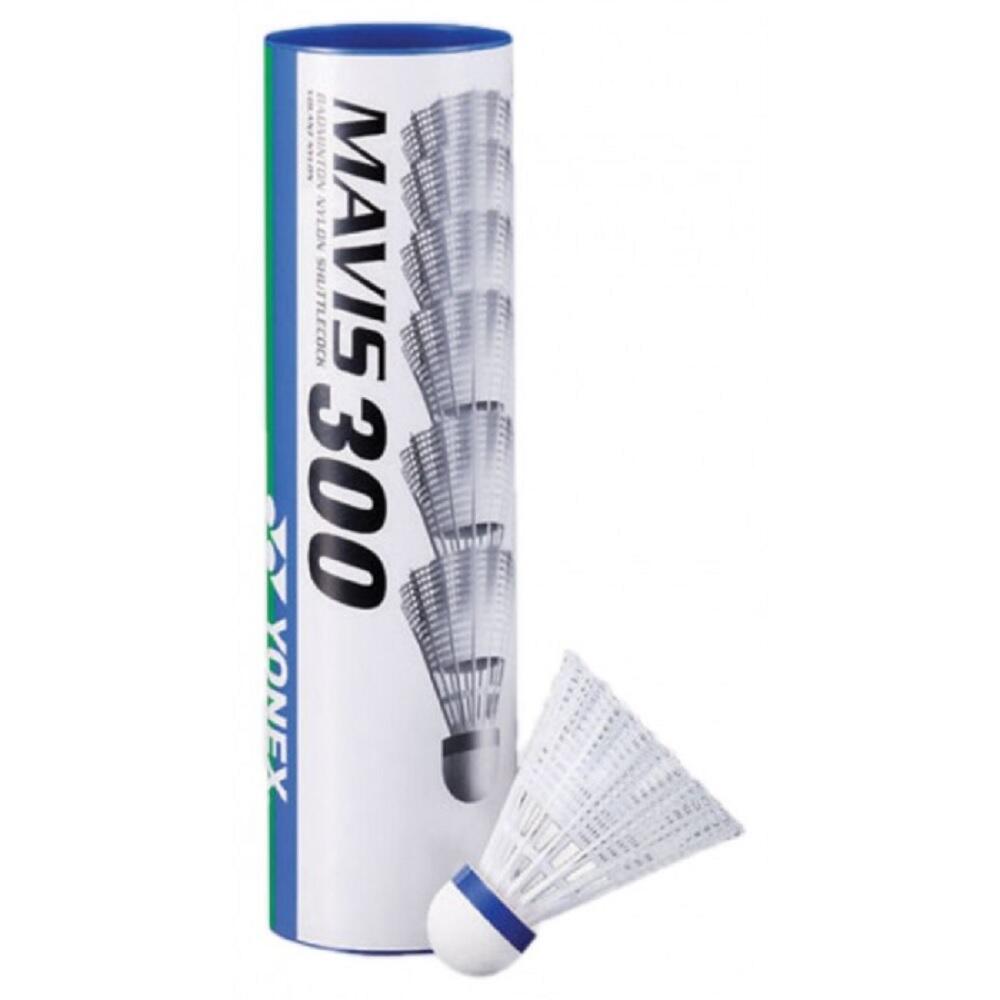 YONEX Mavis 300 Nylon Shuttlecock (Pack Of 12) (White/Blue)