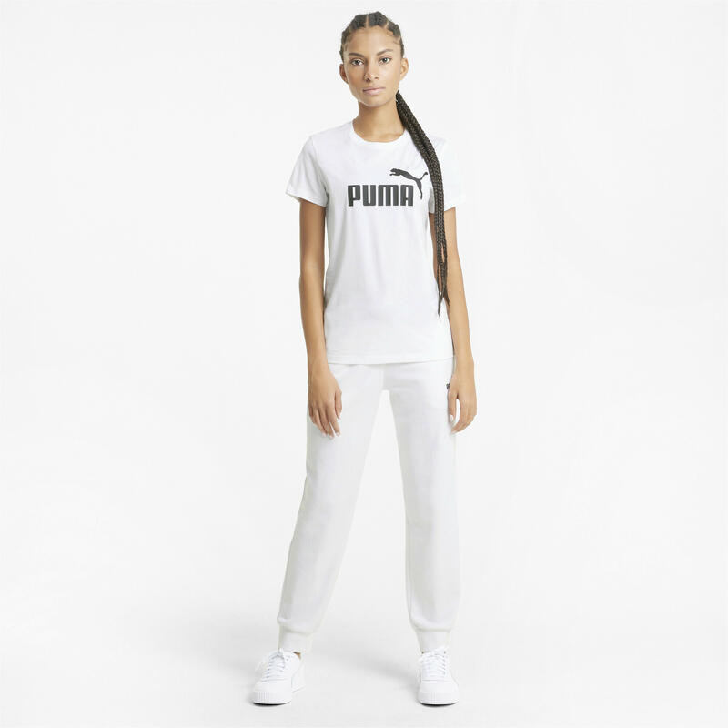 T-shirt con logo Essentials donna PUMA White