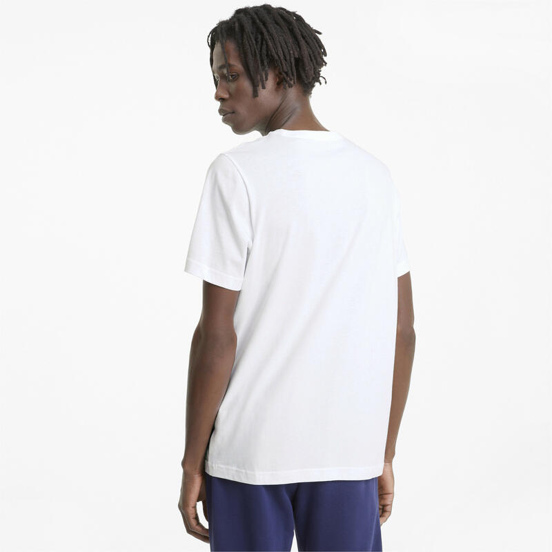 Essentials T-shirt met klein logo voor heren PUMA White Cat