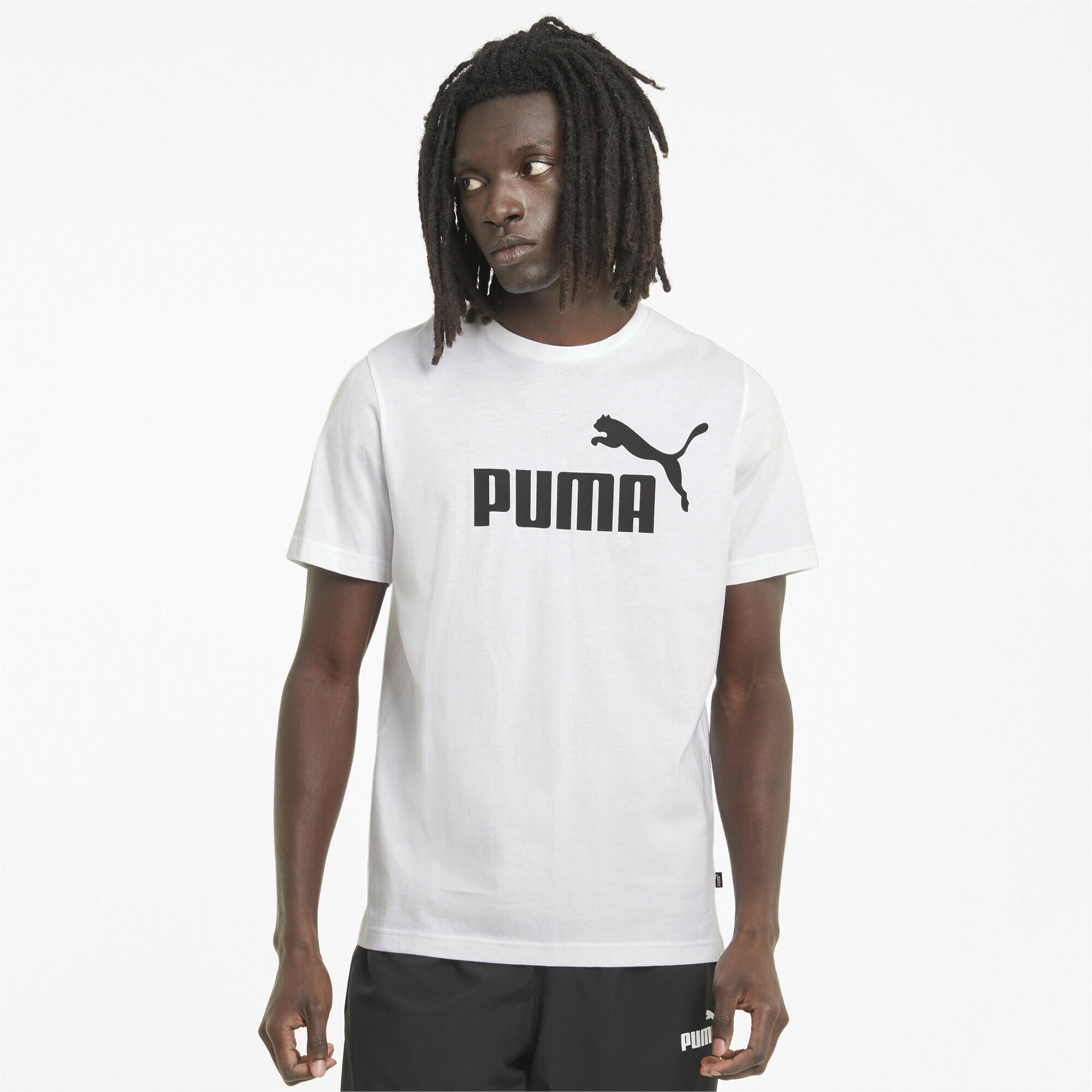 T-shirt Essentials con logo da uomo PUMA White 2/7