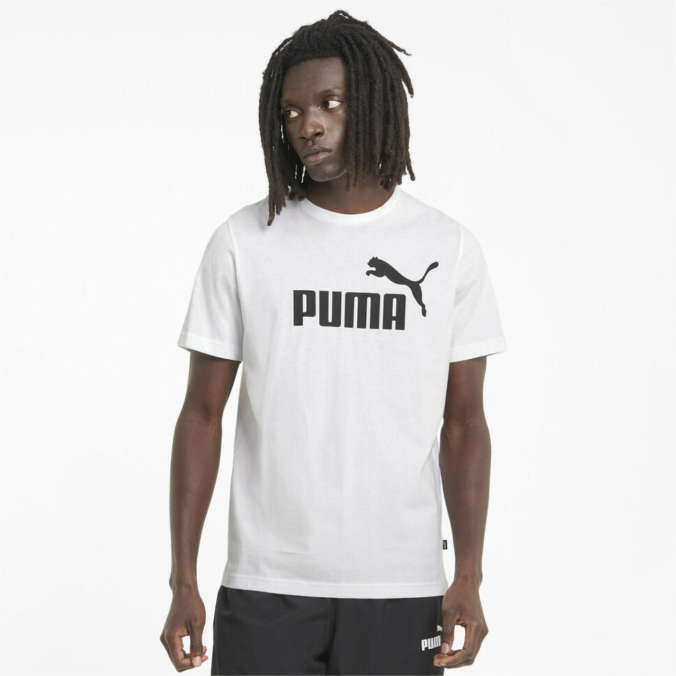 Męska koszulka z logo Essentials PUMA White