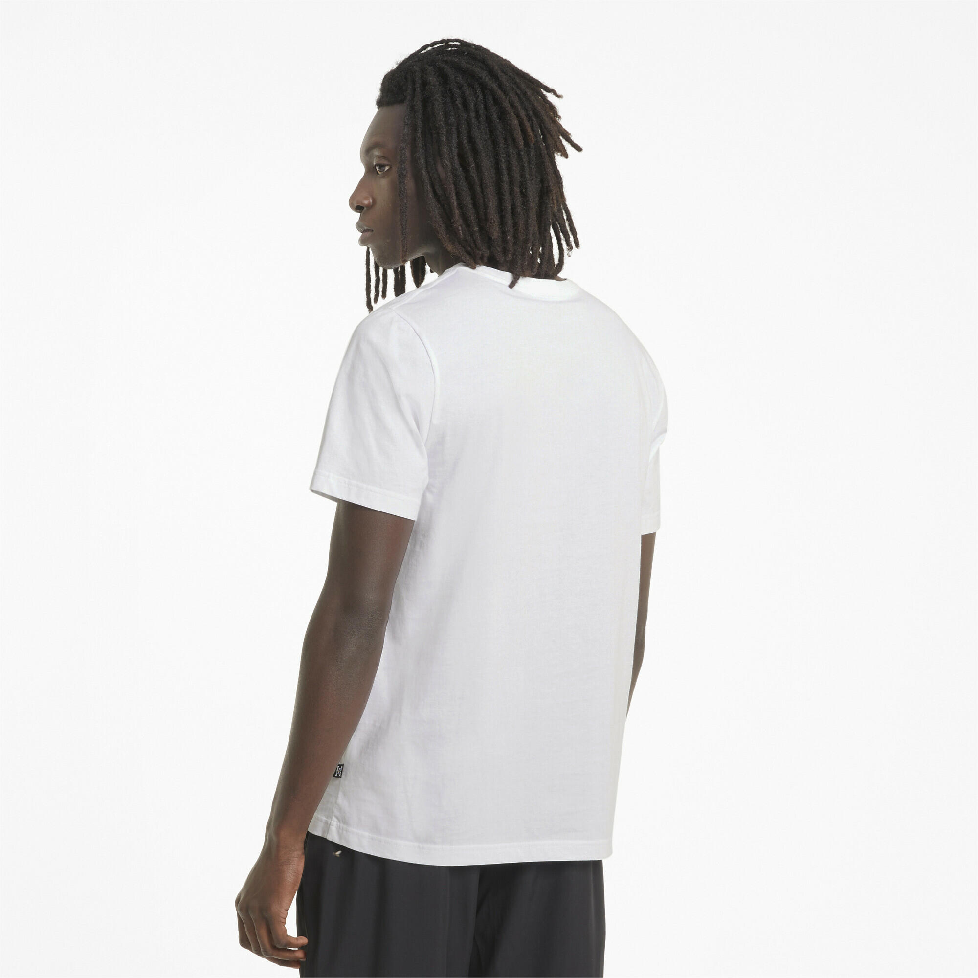 T-shirt Essentials con logo da uomo PUMA White 3/7