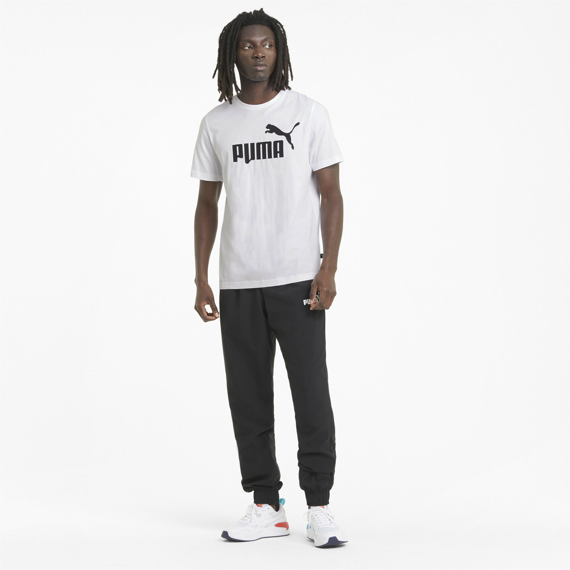 T-shirt Essentials con logo da uomo PUMA White 4/7