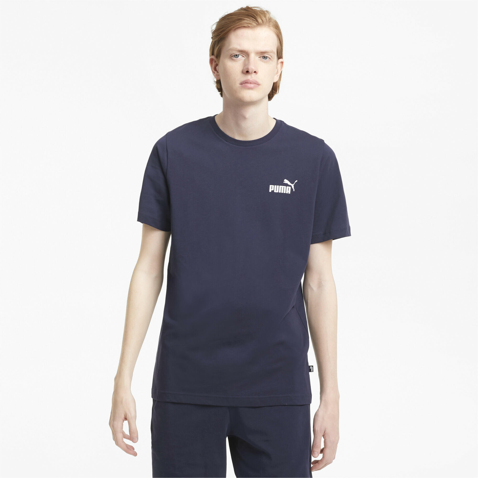 Camiseta Essentials Small Logo Hombre PUMA Morado 2/7