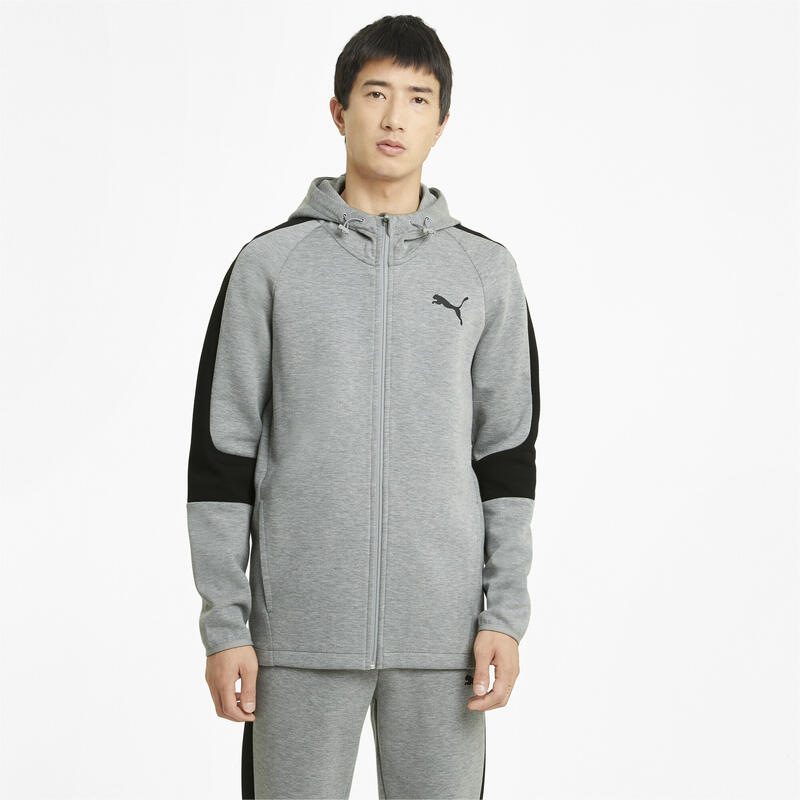 Sudadera con capucha y cremallera completa Evostripe Hombre PUMA Gris