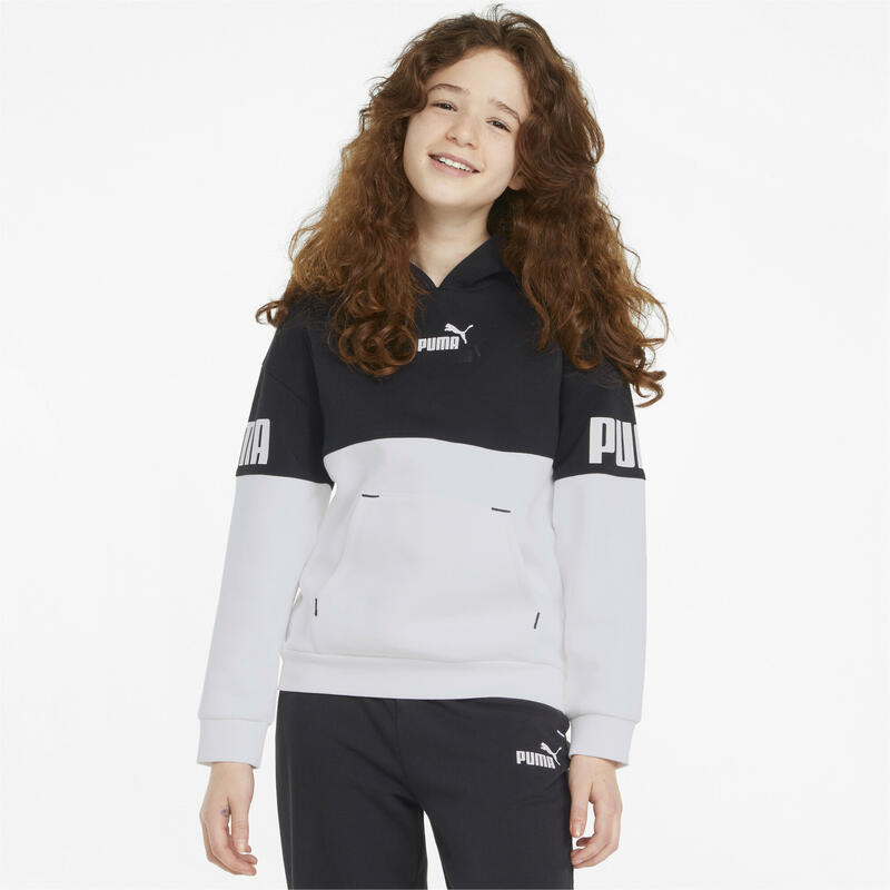 Power hoodie met kleurblokken voor jongeren PUMA