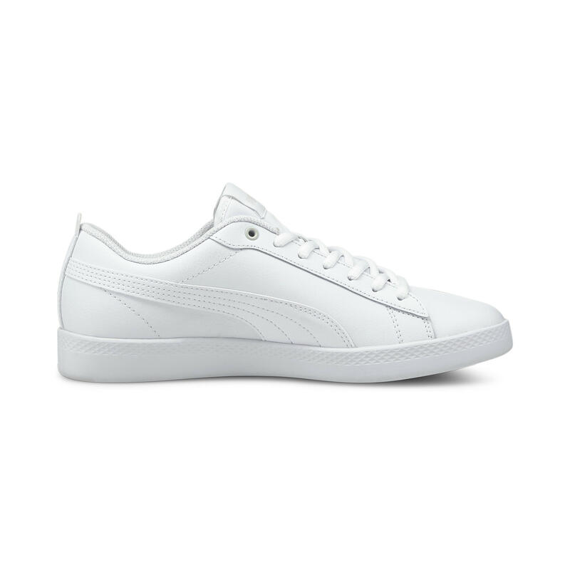 Scarpe da ginnastica da donna in pelle Smash V2 PUMA White