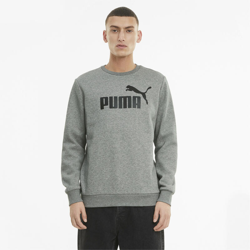 Sweat à col rond Essentials Big Logo homme PUMA Medium Gray Heather