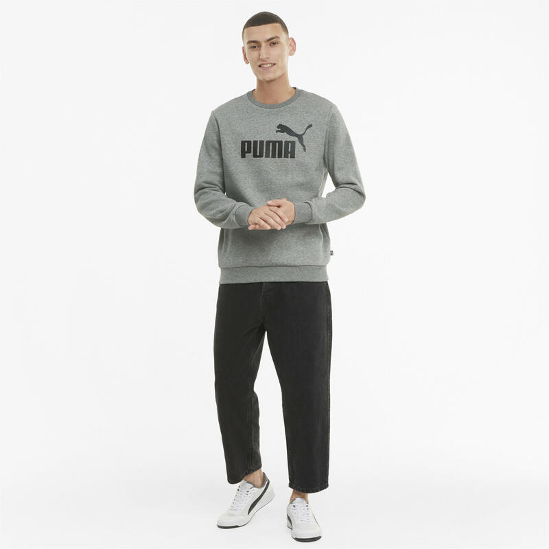 Sweat à col rond Essentials Big Logo homme PUMA Medium Gray Heather