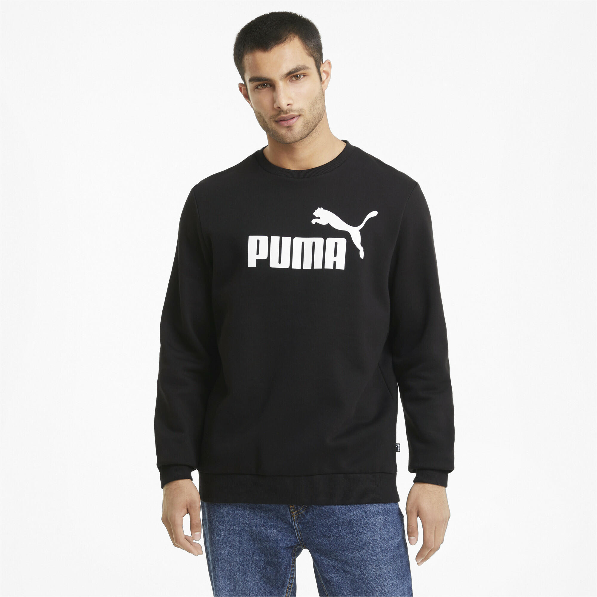 Sudadera de cuello redondo Essentials Big Logo Hombre PUMA Negro 2/6