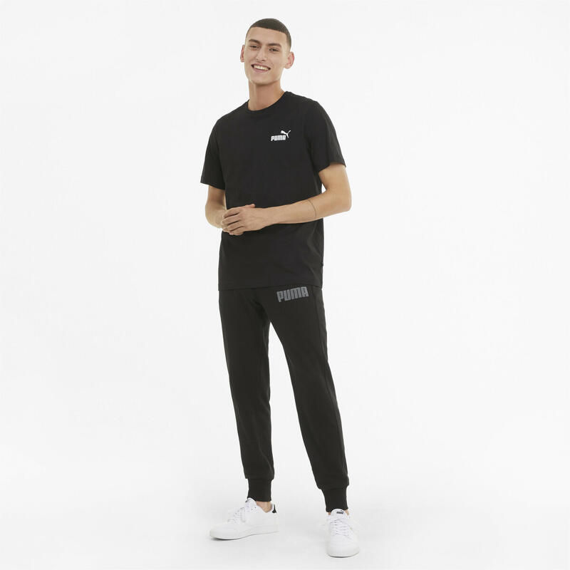 Essentials T-shirt met klein logo voor heren PUMA Black