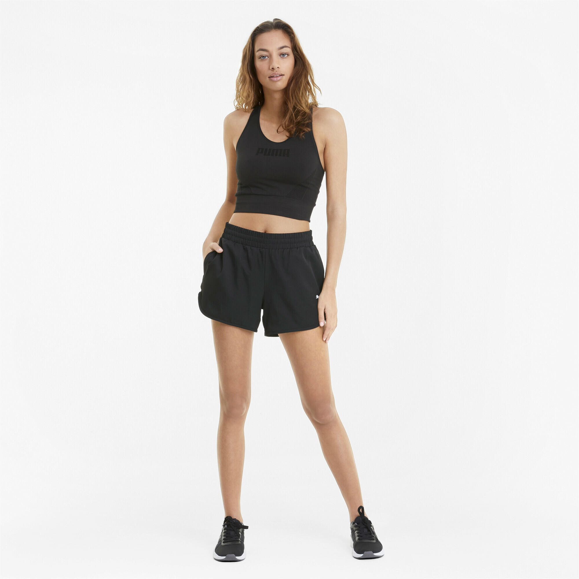 Damskie szorty z tkaniny Active PUMA Black 4/6