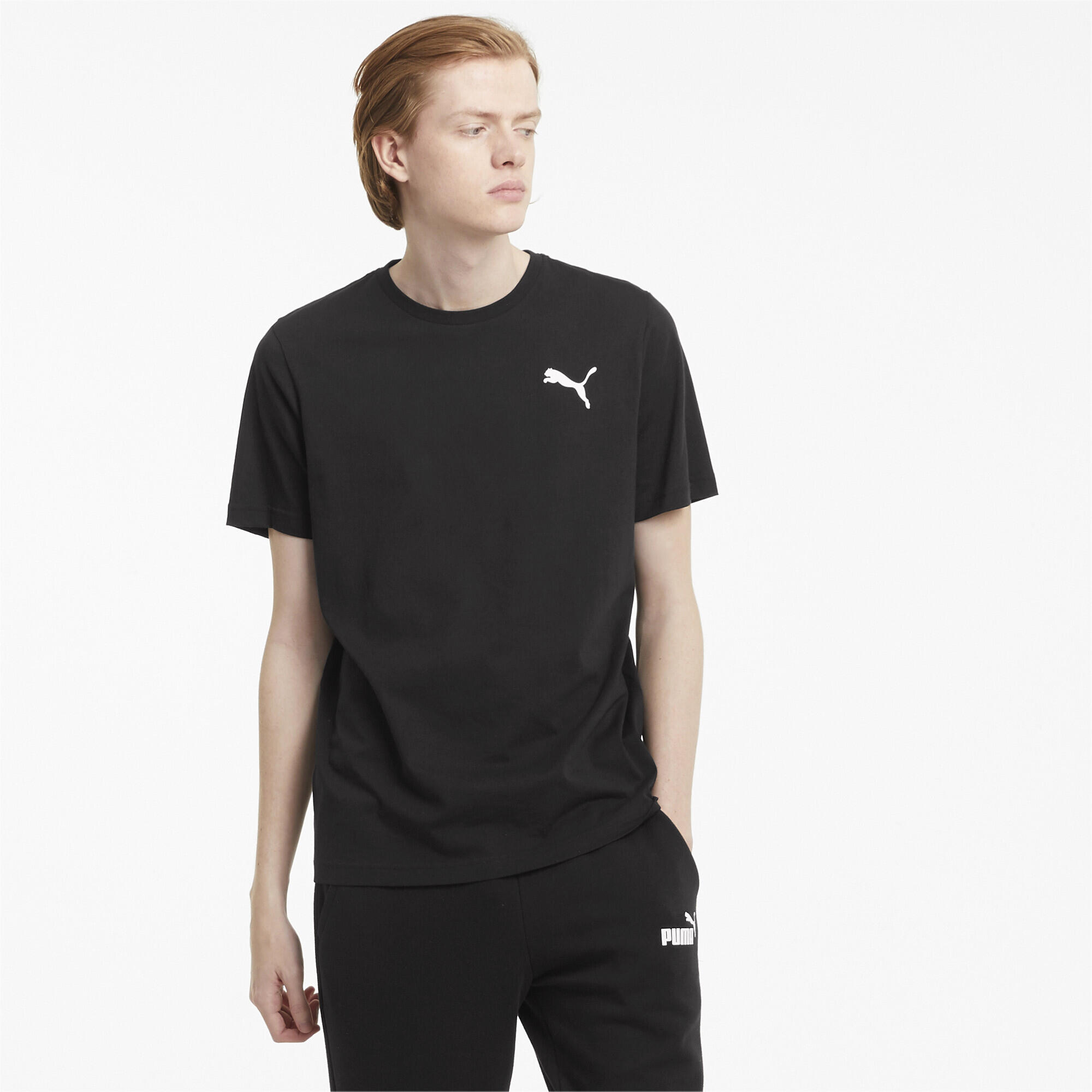 Camiseta Essentials Small Logo Hombre PUMA Black Cat 2/7