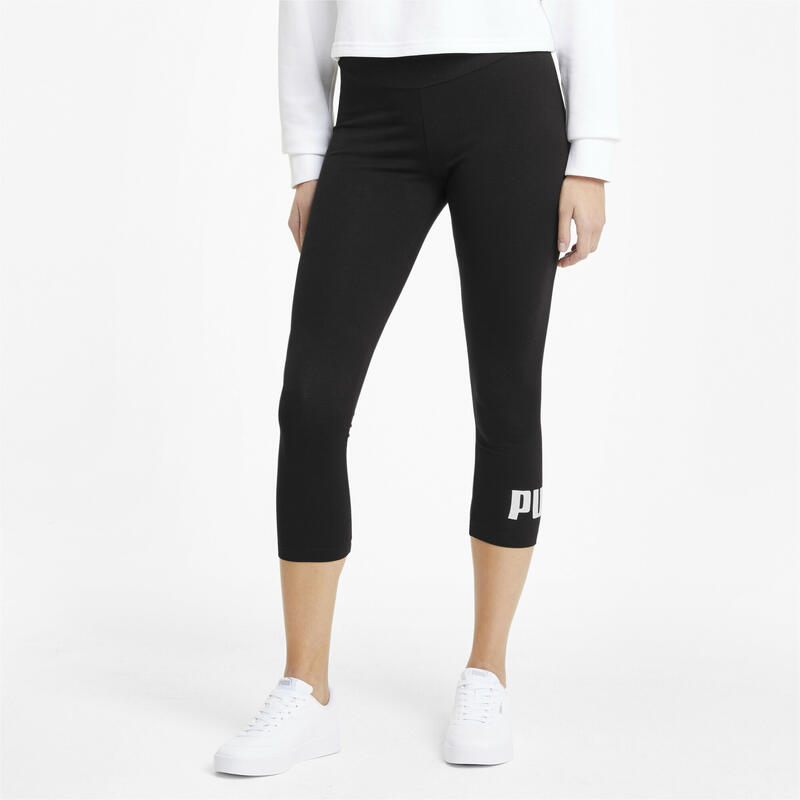 Essentials 3/4 legging met logo dames PUMA Black