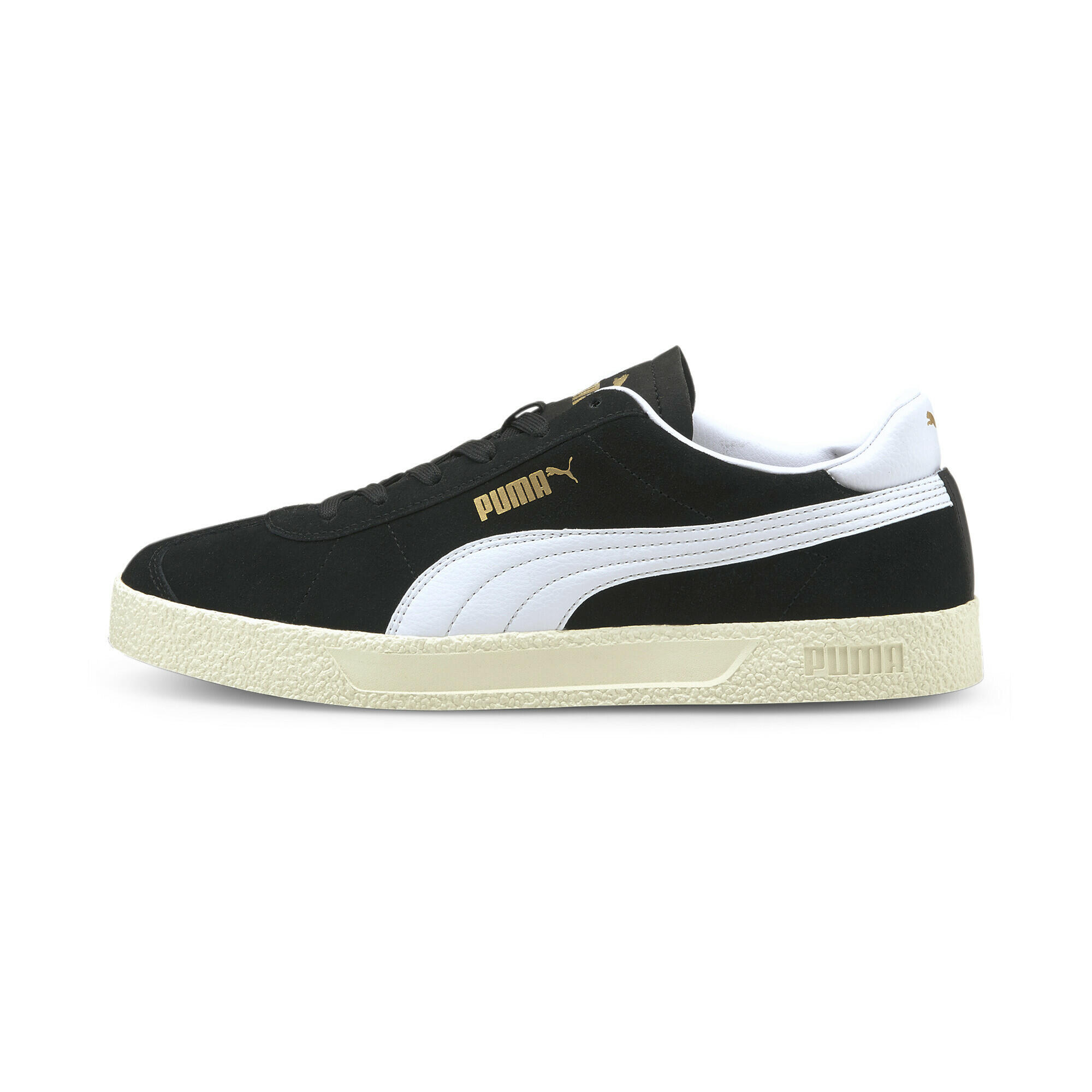 gold and white puma sneakers