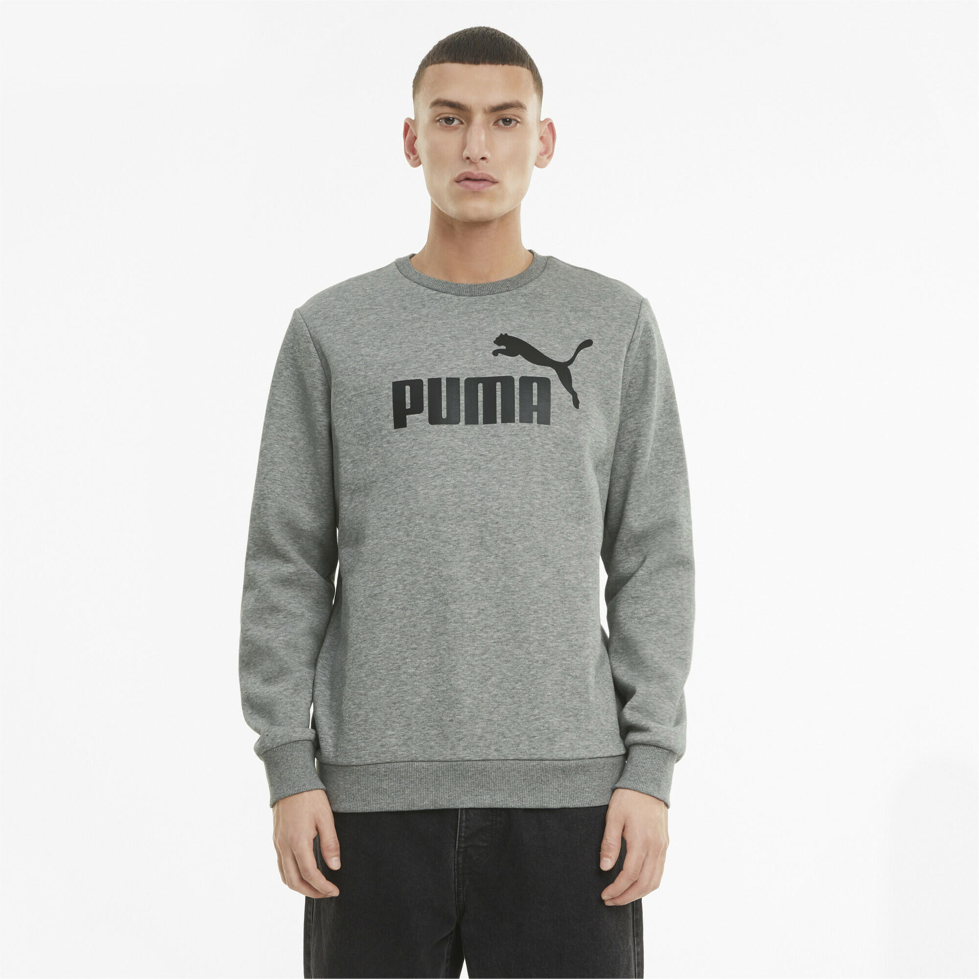 Sweat à col rond Essentials Big Logo homme PUMA Medium Gray Heather 2/5
