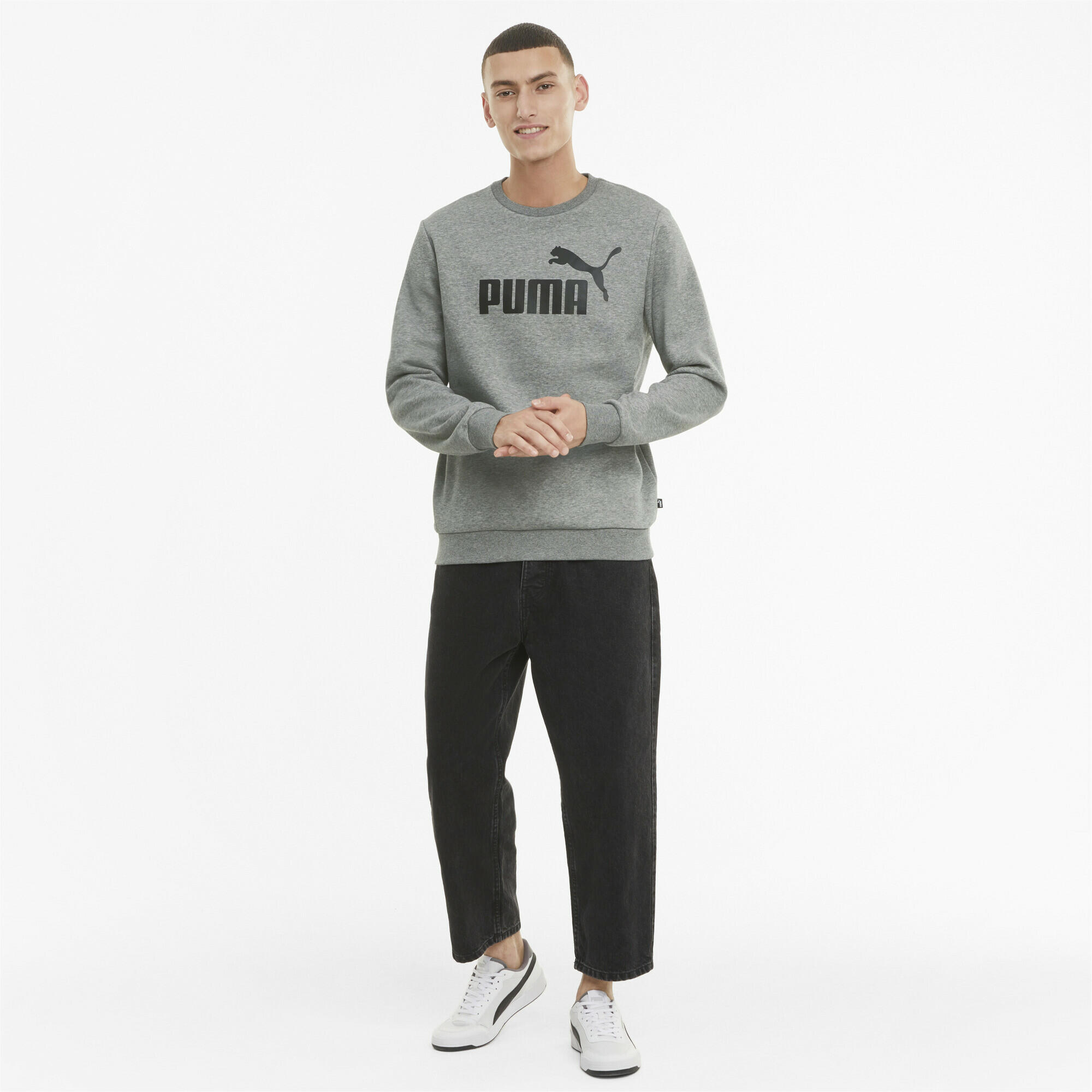 Sweat à col rond Essentials Big Logo homme PUMA Medium Gray Heather 4/5