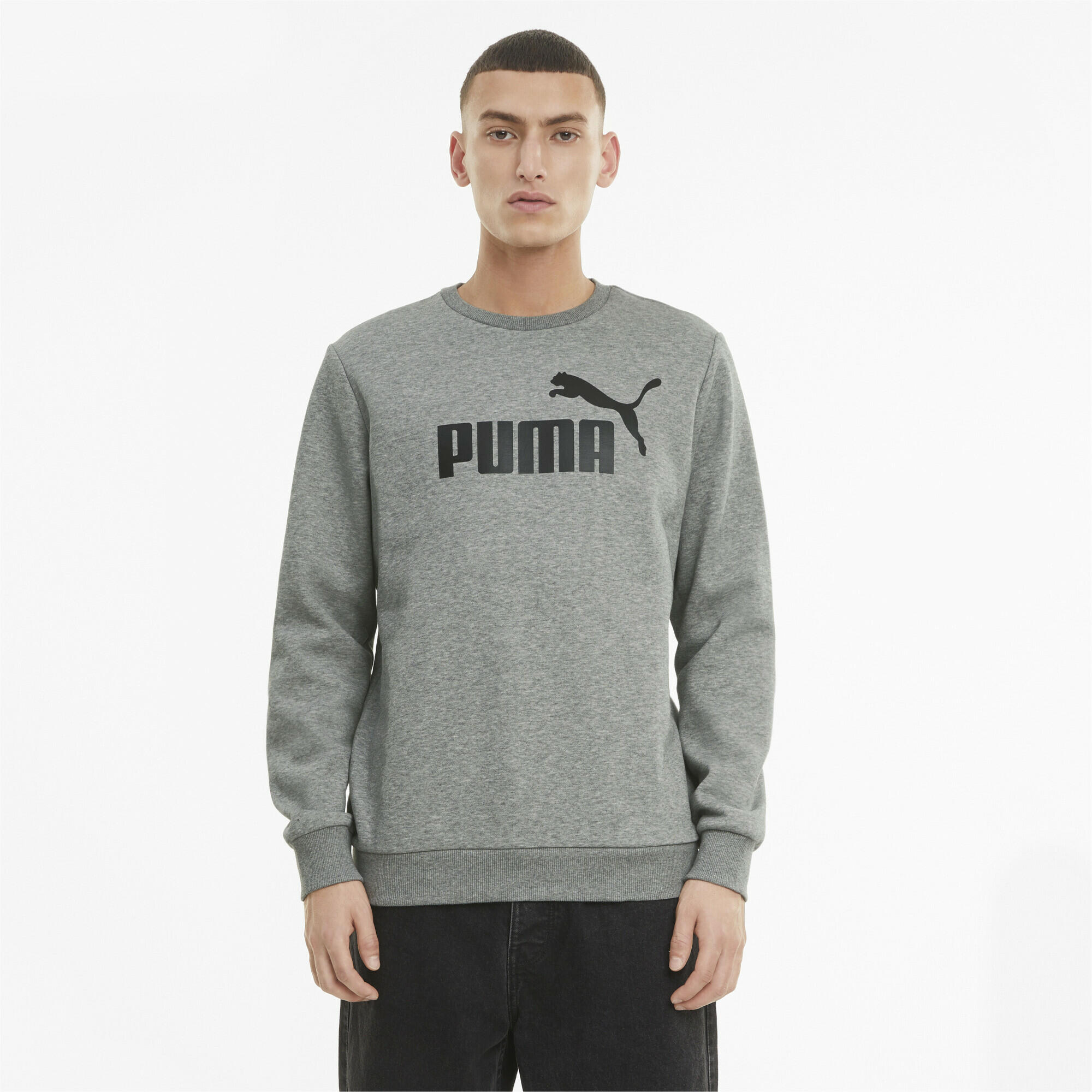 Sudadera de cuello redondo Essentials Big Logo Hombre PUMA Gris 2/5